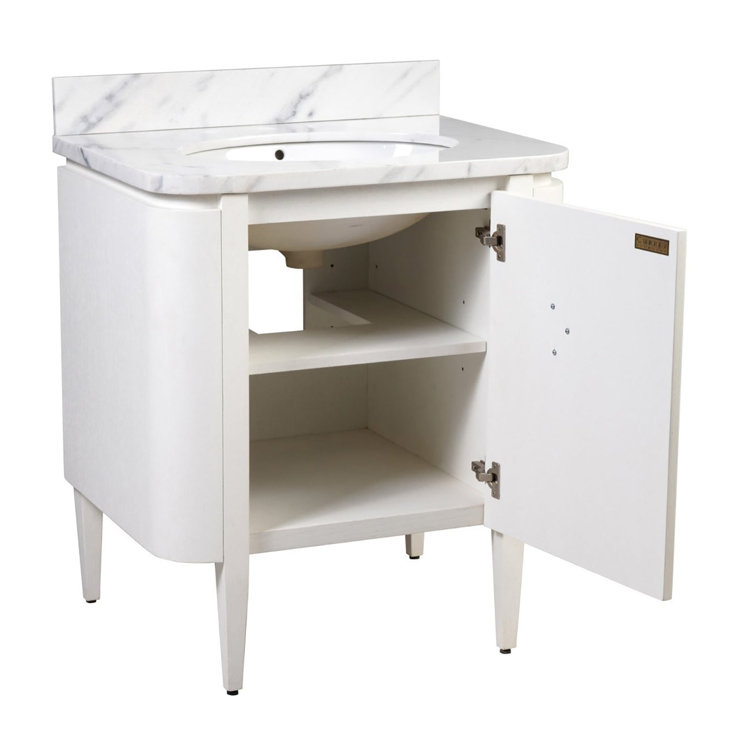 Currey & Co Briallen 30in Vanity with Oval Undermount Sink