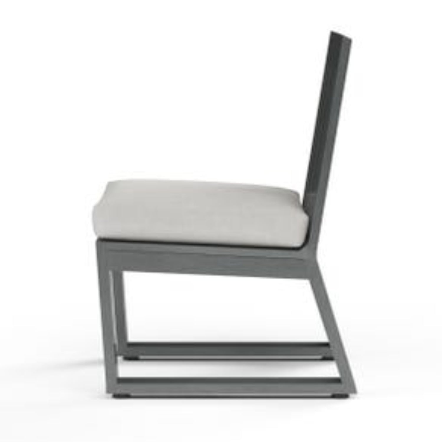 Sunset West Redondo Cast Silver Outdoor Armless Dining Chair Set of 2