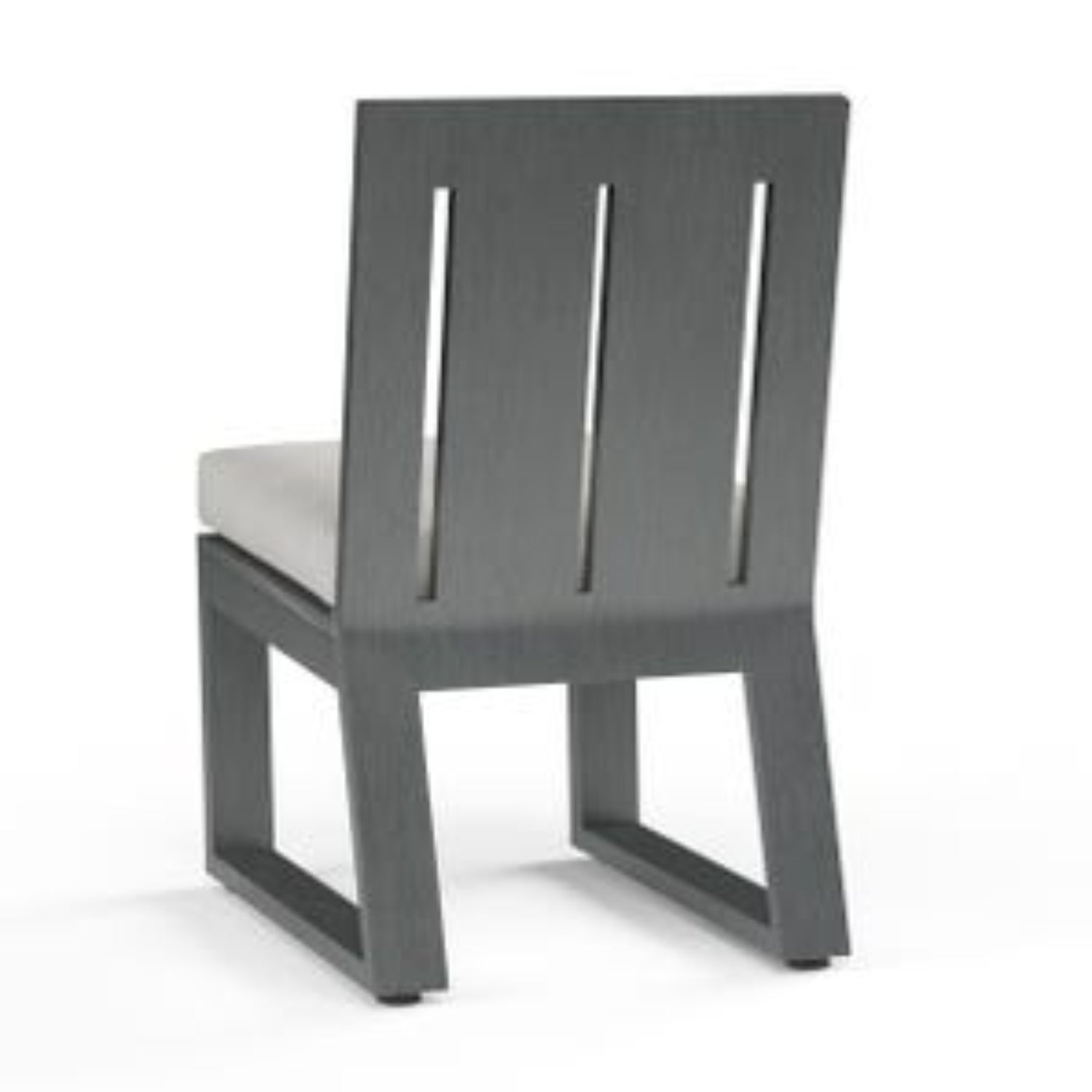 Sunset West Redondo Cast Silver Outdoor Armless Dining Chair Set of 2