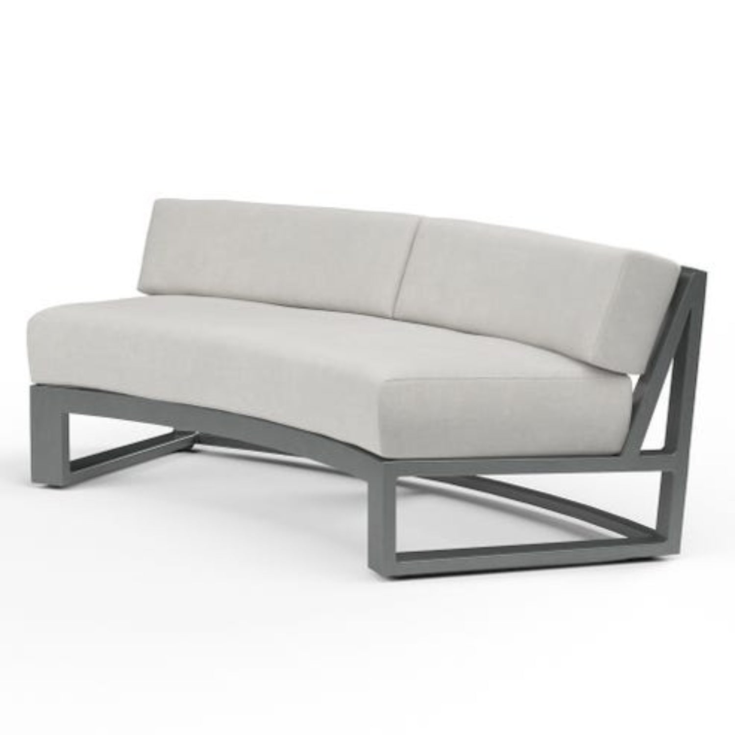 Sunset West Redondo Curved Cast Silver Curved Outdoor Sofa