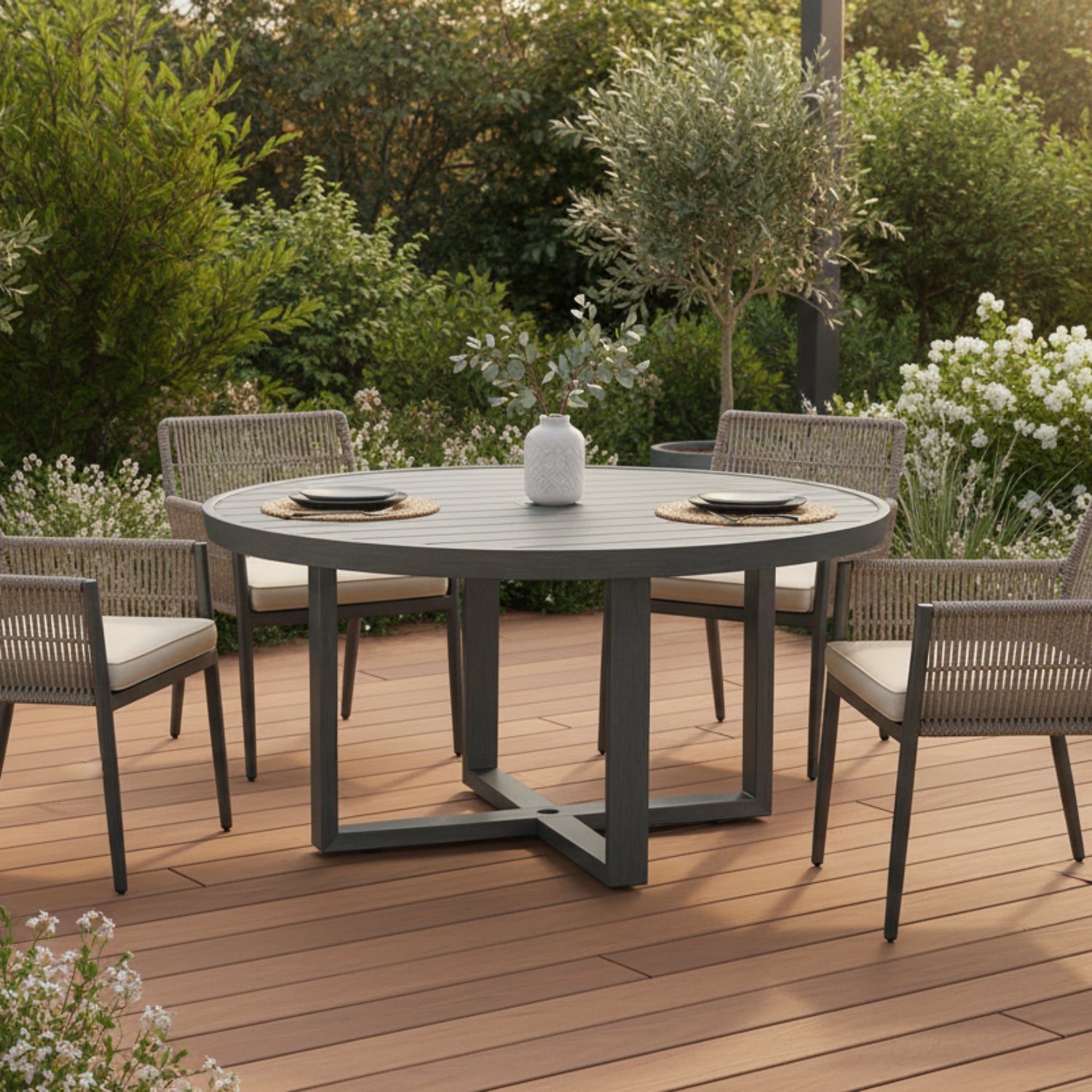 Sunset West Redondo 60in Round Outdoor Dining Table