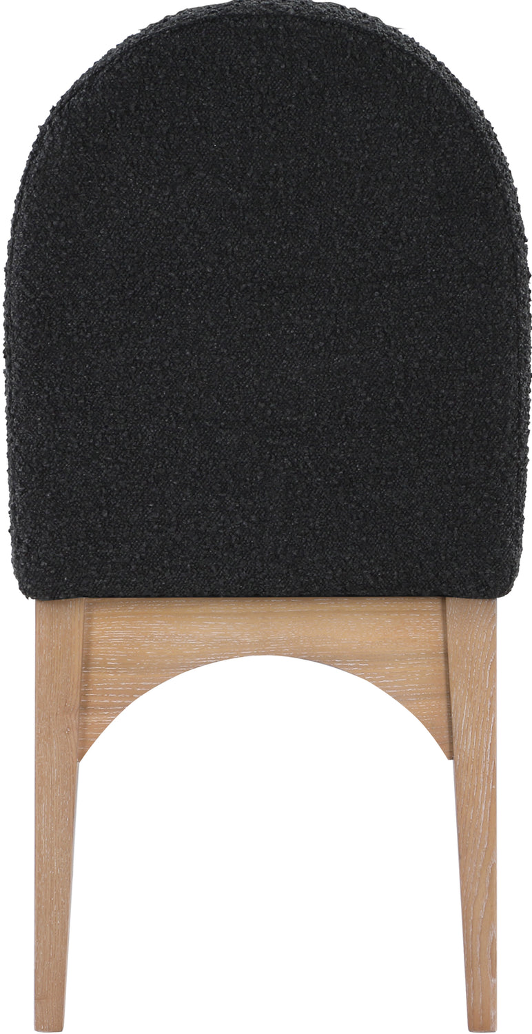 Waldorf Black Boucle Fabric Upholstered Dining Side Chair Set of 2