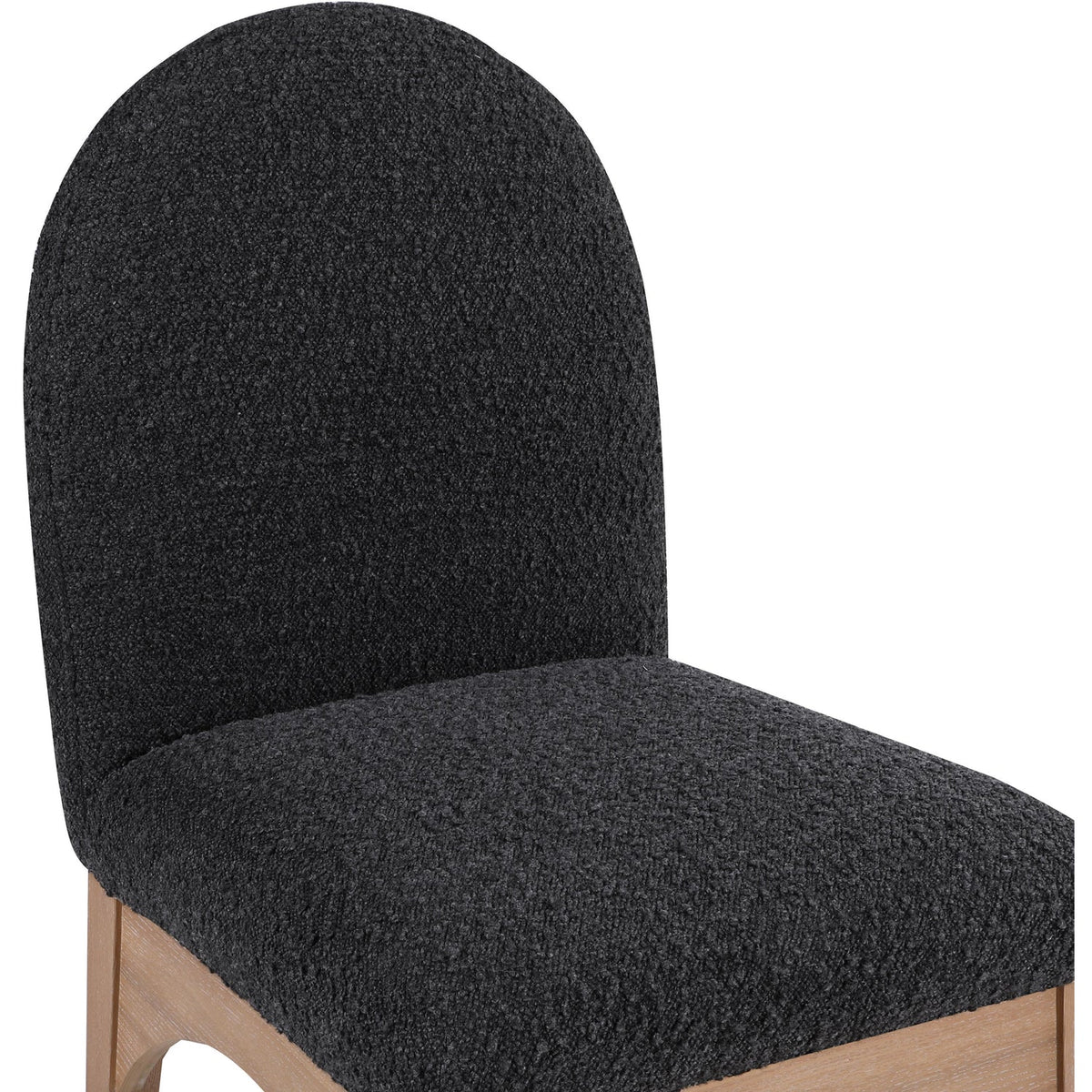 Waldorf Black Boucle Fabric Upholstered Dining Side Chair Set of 2