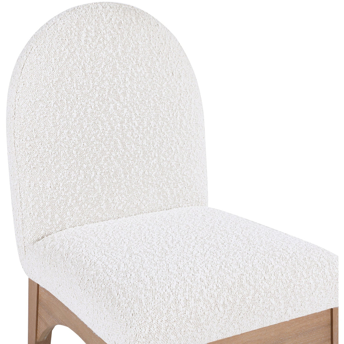 Waldorf Cream Boucle Fabric Upholstered Dining Side Chair Set of 2