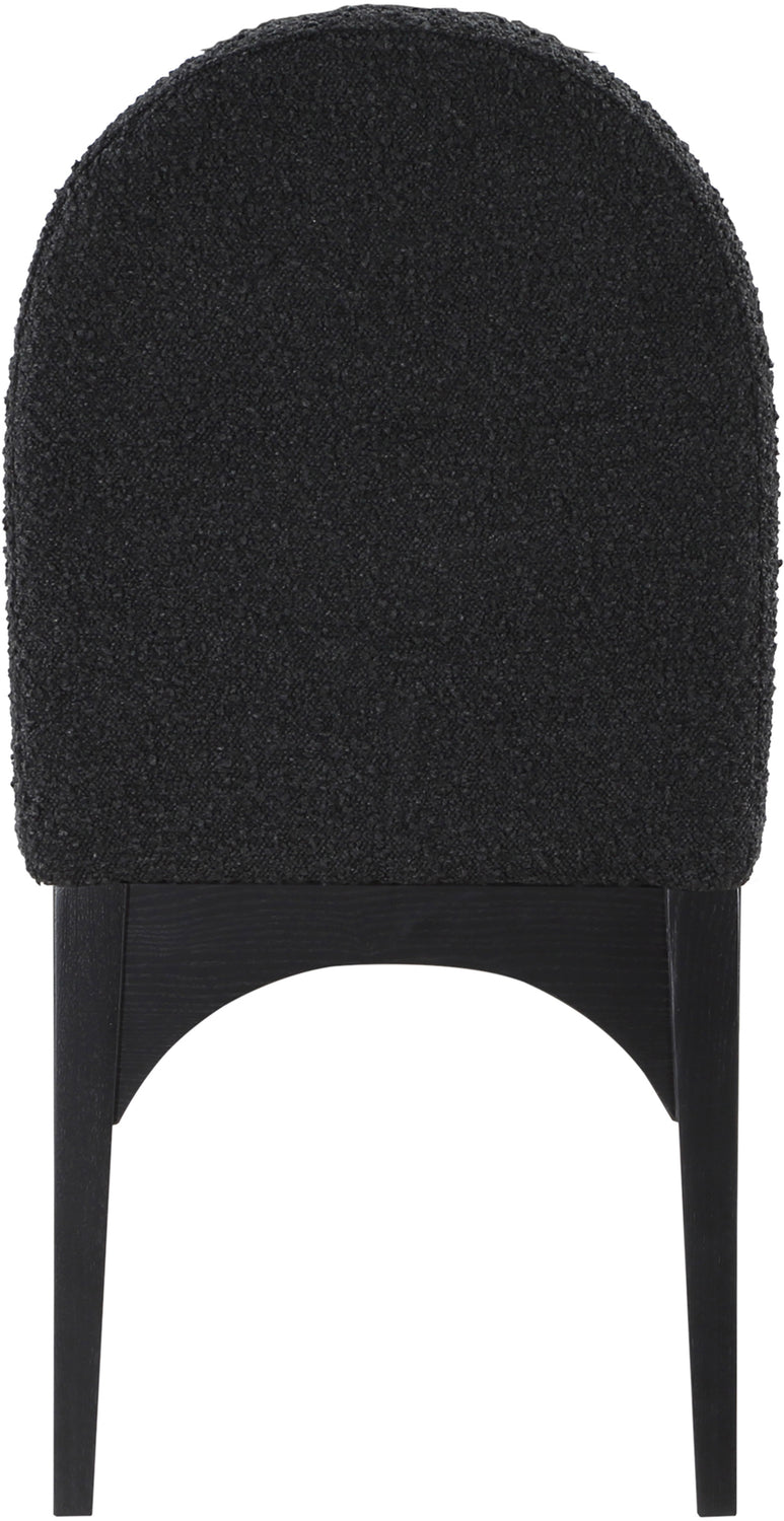 Waldorf Black Boucle Fabric Upholstered Dining Side Chair Set of 2