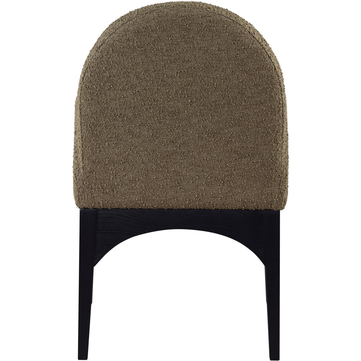 Waldorf Olive Boucle Fabric Upholstered Dining Arm Chair Set of 2