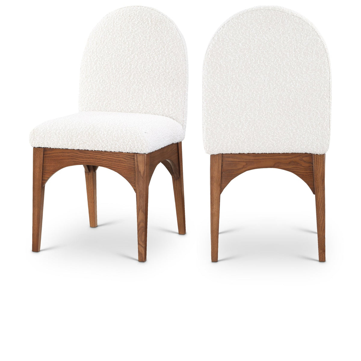 Waldorf Cream Boucle Fabric Upholstered Dining Side Chair Set of 2