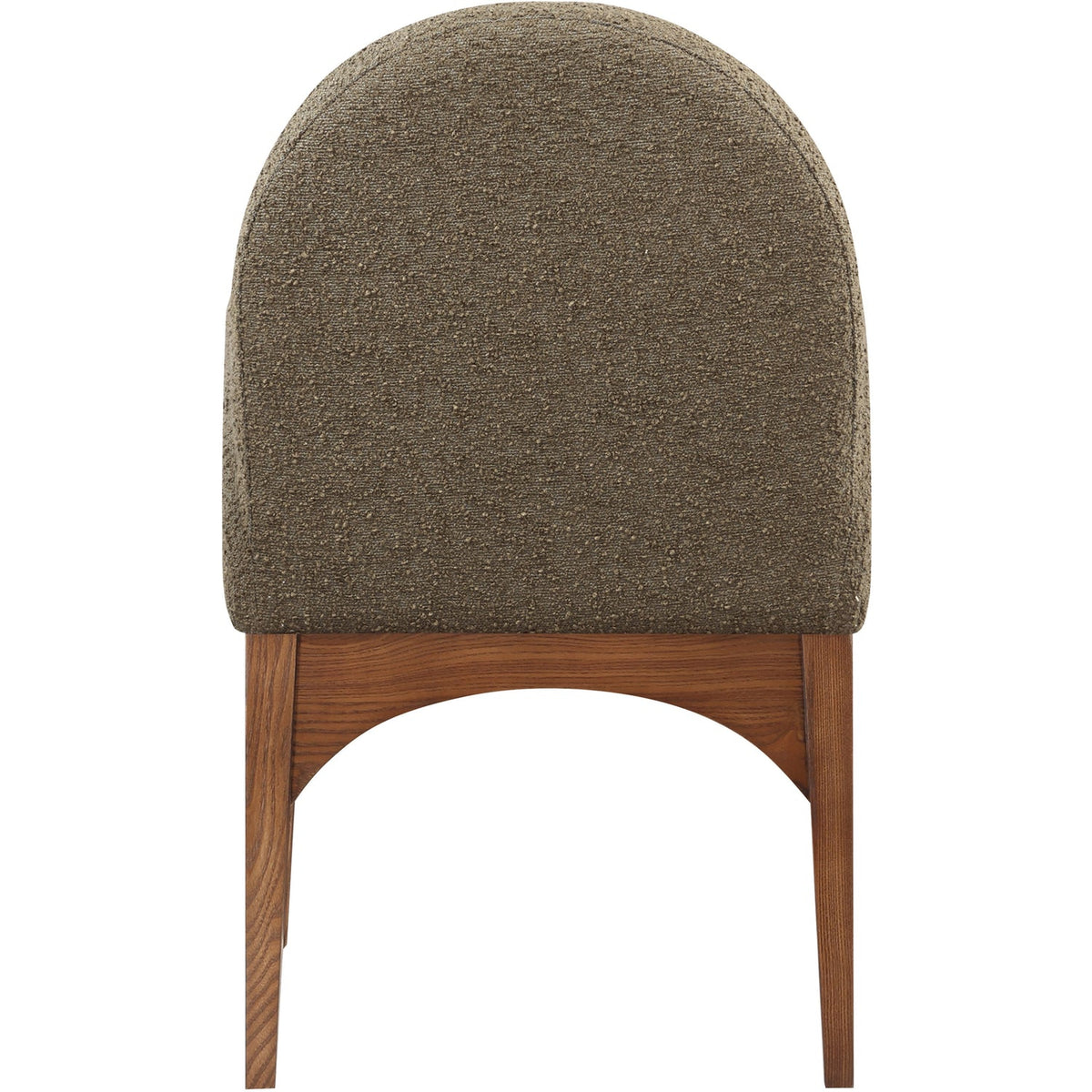 Waldorf Olive Boucle Fabric Upholstered Dining Arm Chair Set of 2