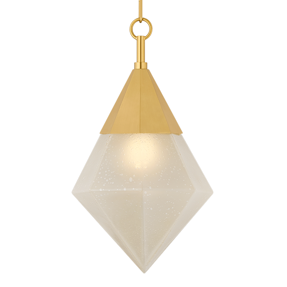 Corbett Lighting Angelique Small Pendant in Vintage Polished Brass, primary product view