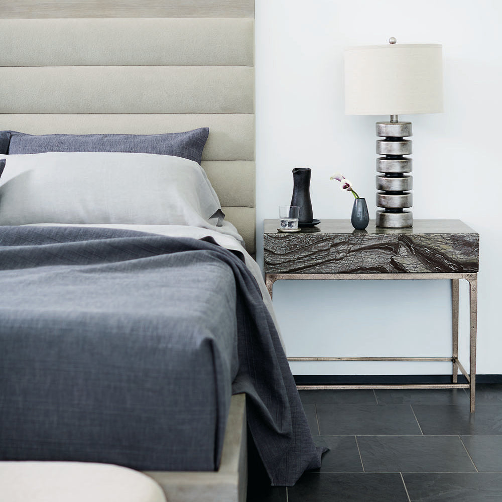 Bernhardt Linea Black Marble Nightstand
