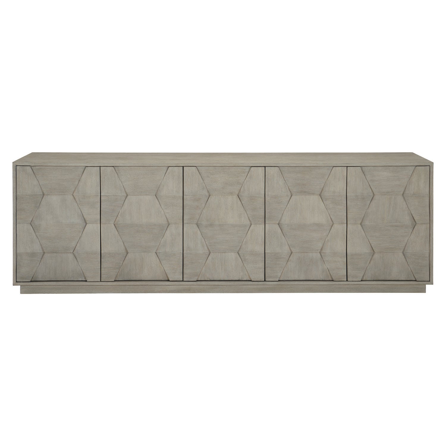 Bernhardt Linea Cerused Greige Entertainment Console