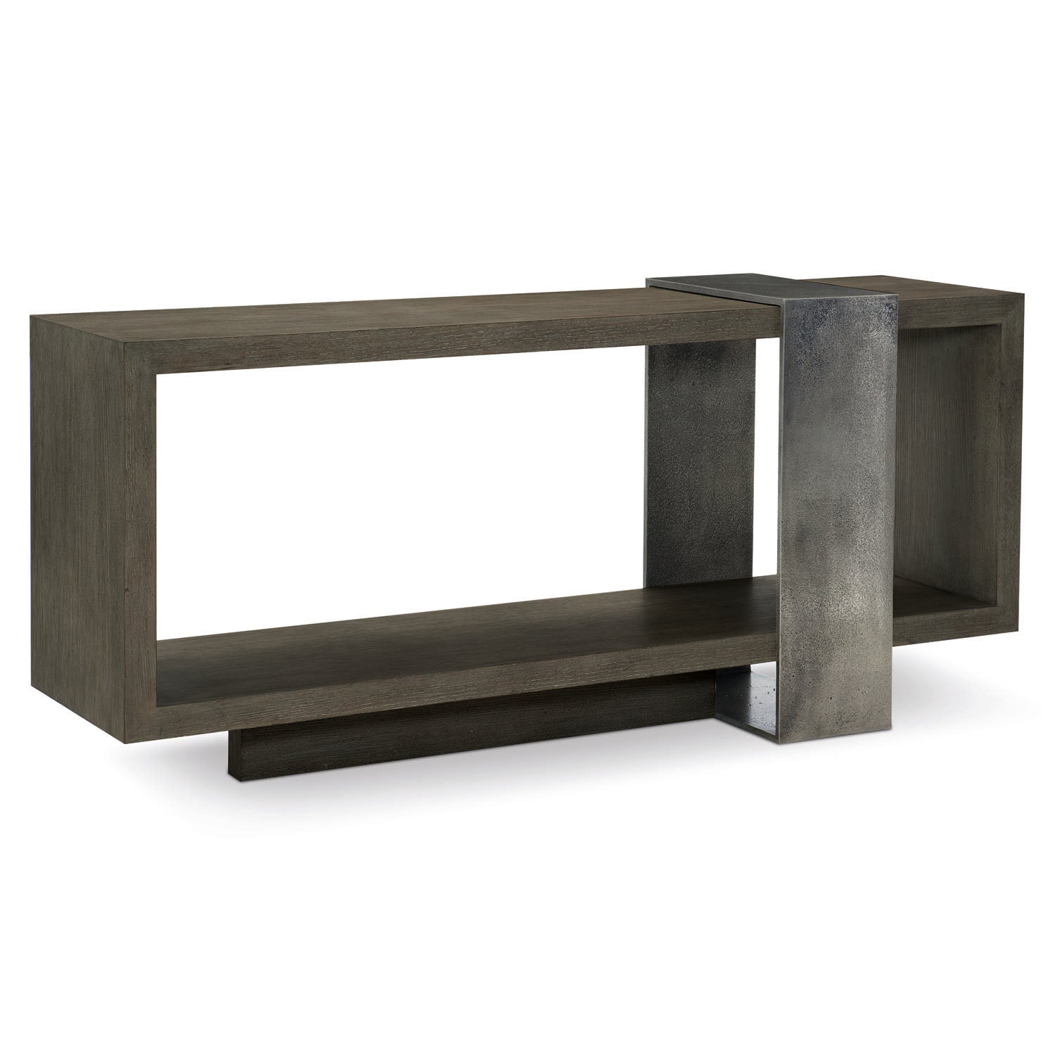 Bernhardt Linea Cerused Charcoal Console Table