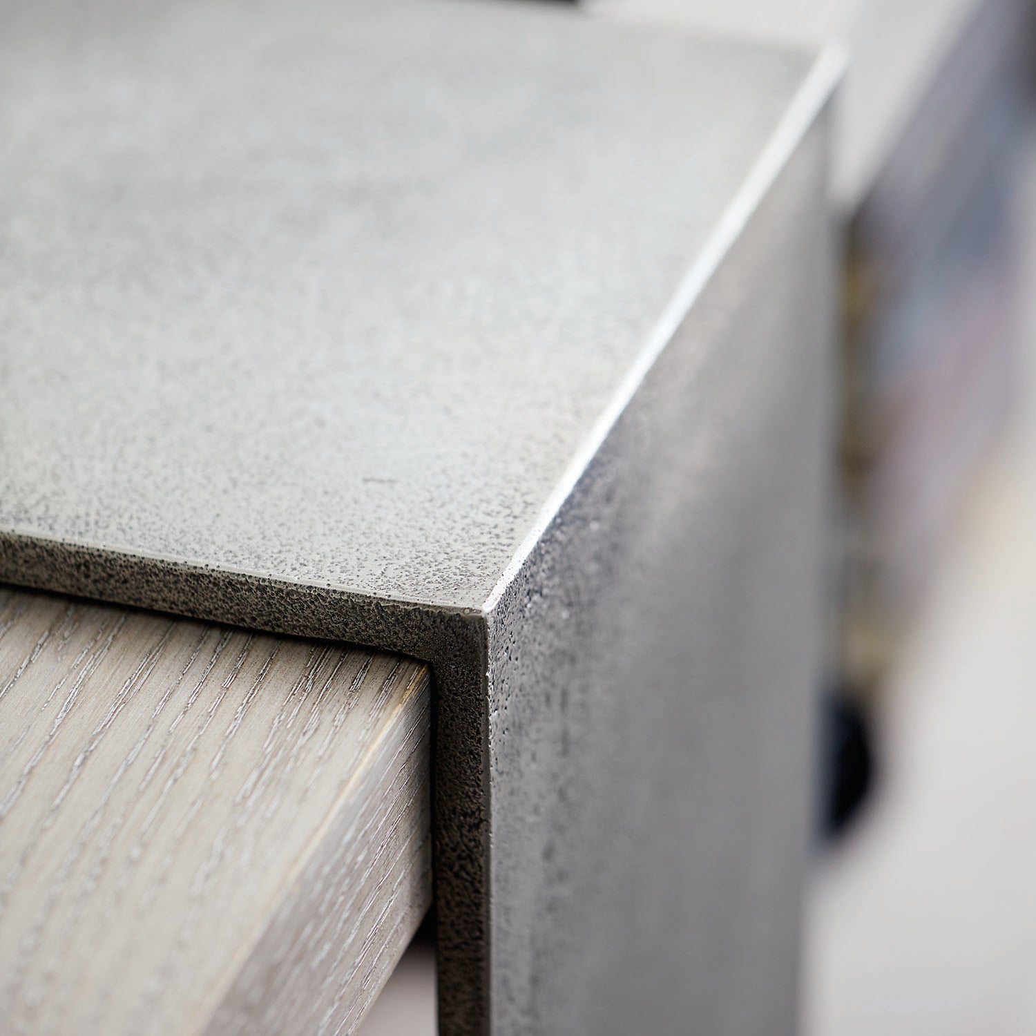 Bernhardt Linea Cerused Greige Console Table