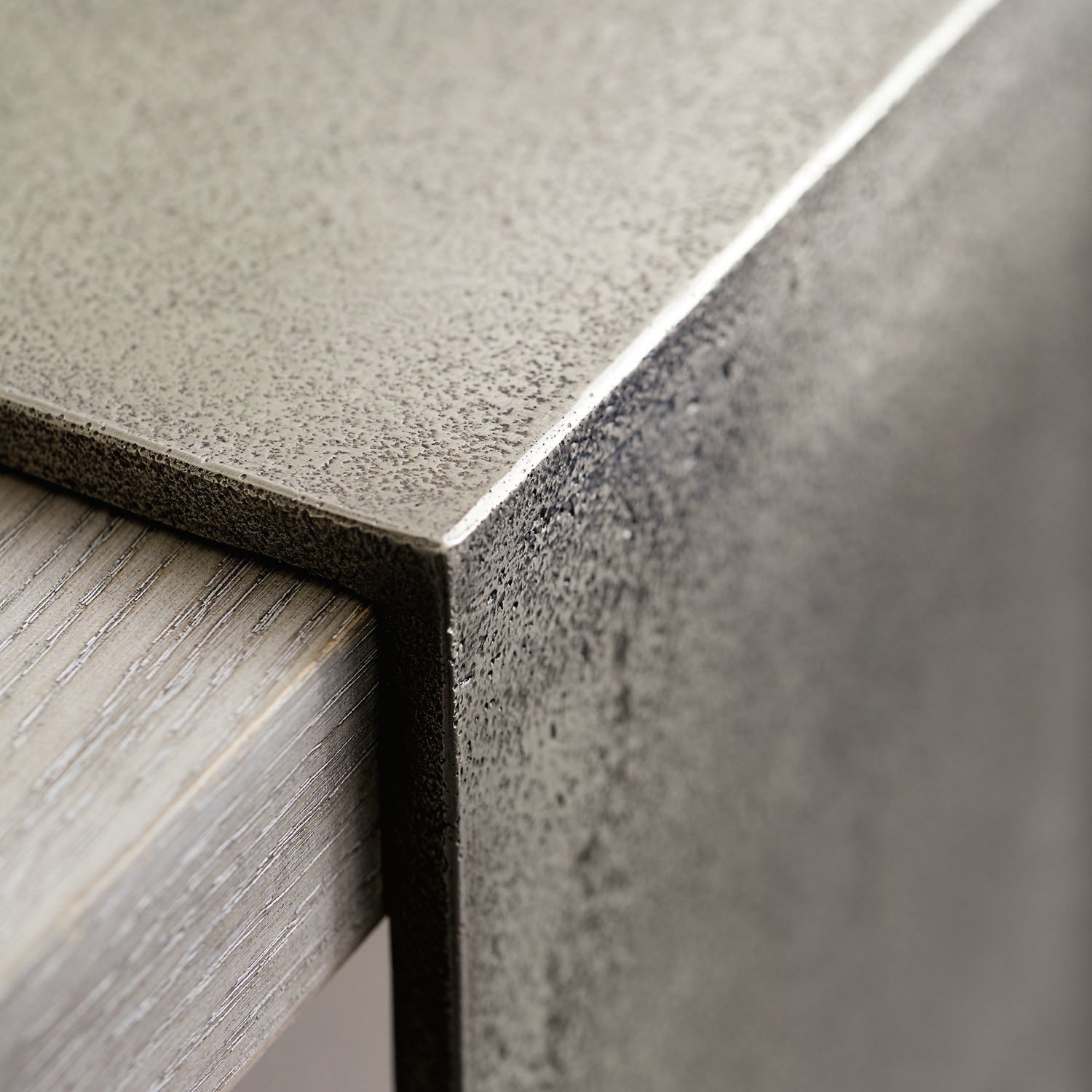 Bernhardt Linea Cerused Greige Console Table