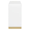 Chelsea House Waterfall White Console Table