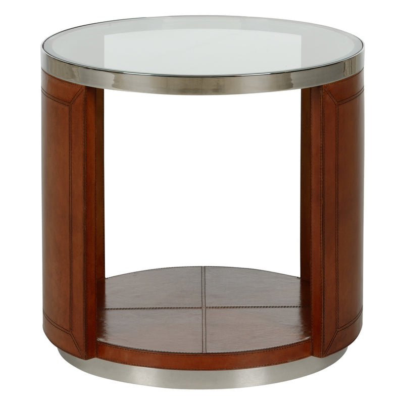 Chelsea House Craftsman Leather Side Table