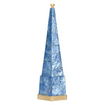 Chelsea House Blue Capiz Obelisk Sculpture