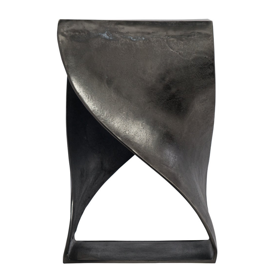 Vika Accent Table in Graphite, side profile view