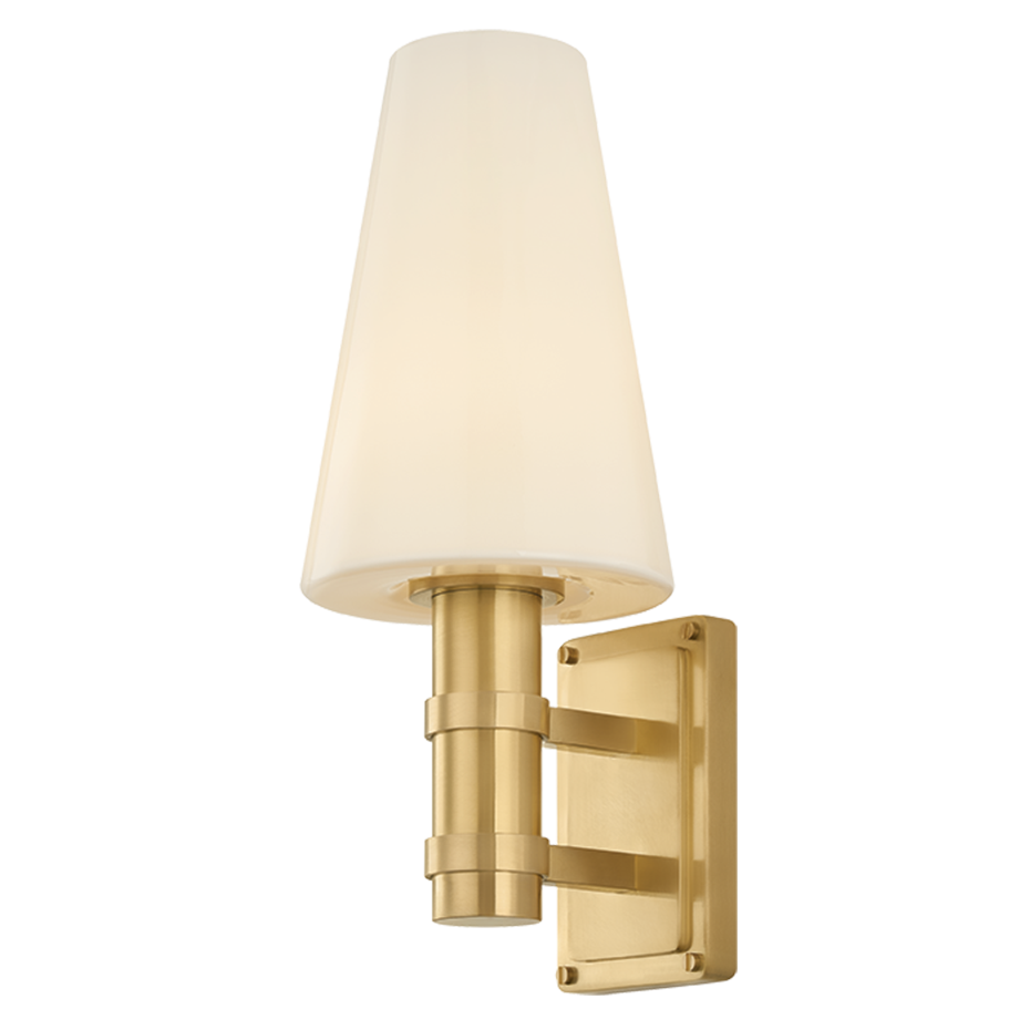 Hudson Valley Lighting Glenwood Lake Wall Sconce in Aged Brass, primary product view