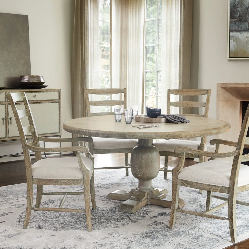 Bernhardt Rustic Patina Sand Ladderback Side Chair Set of 2