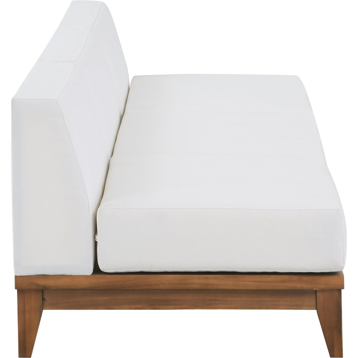 Rio 103.5in Off White Water Resistant Fabric Upholstered 3 Piece Modular Armless Chair
