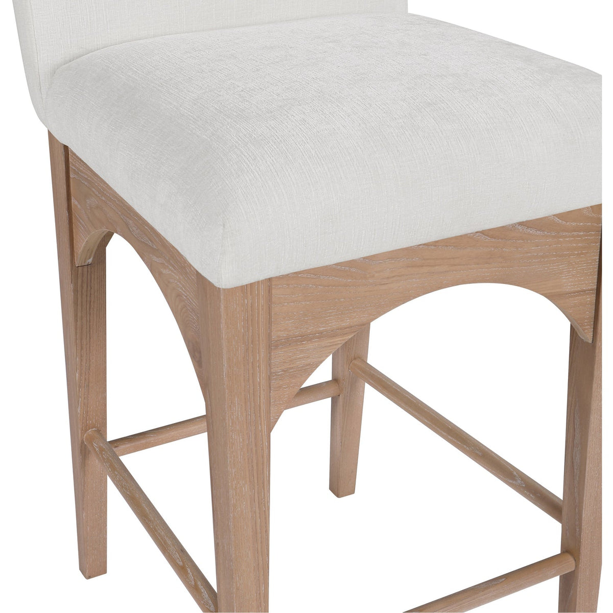 Waldorf Cream Chenille Fabric Upholstered Counter Stool Set of 2