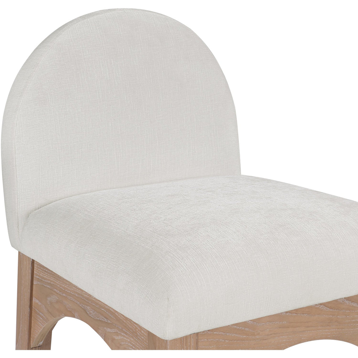 Waldorf Cream Chenille Fabric Upholstered Counter Stool Set of 2