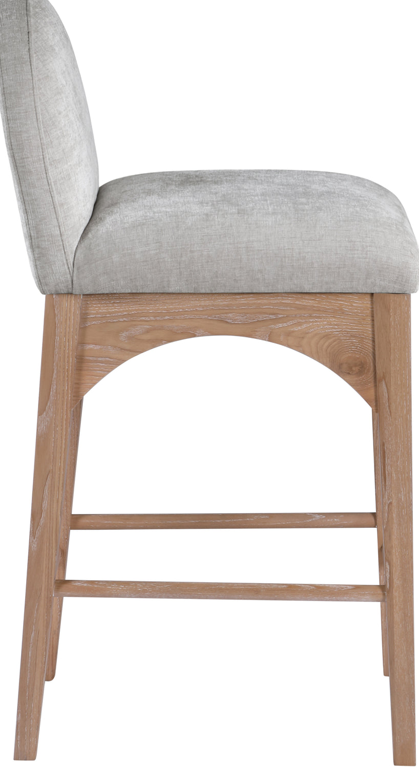 Waldorf Grey Chenille Fabric Upholstered Counter Stool Set of 2