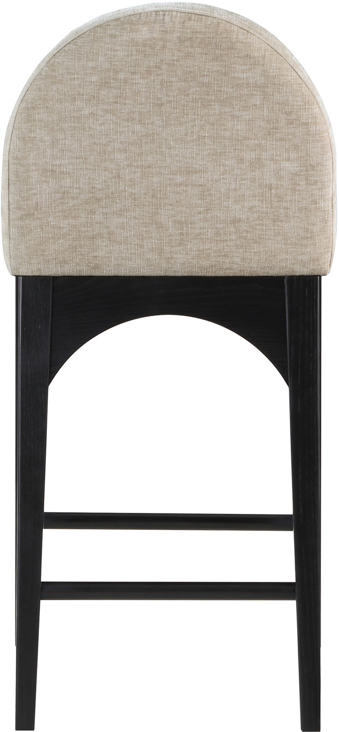 Waldorf Beige Chenille Fabric Upholstered Counter Stool Set of 2