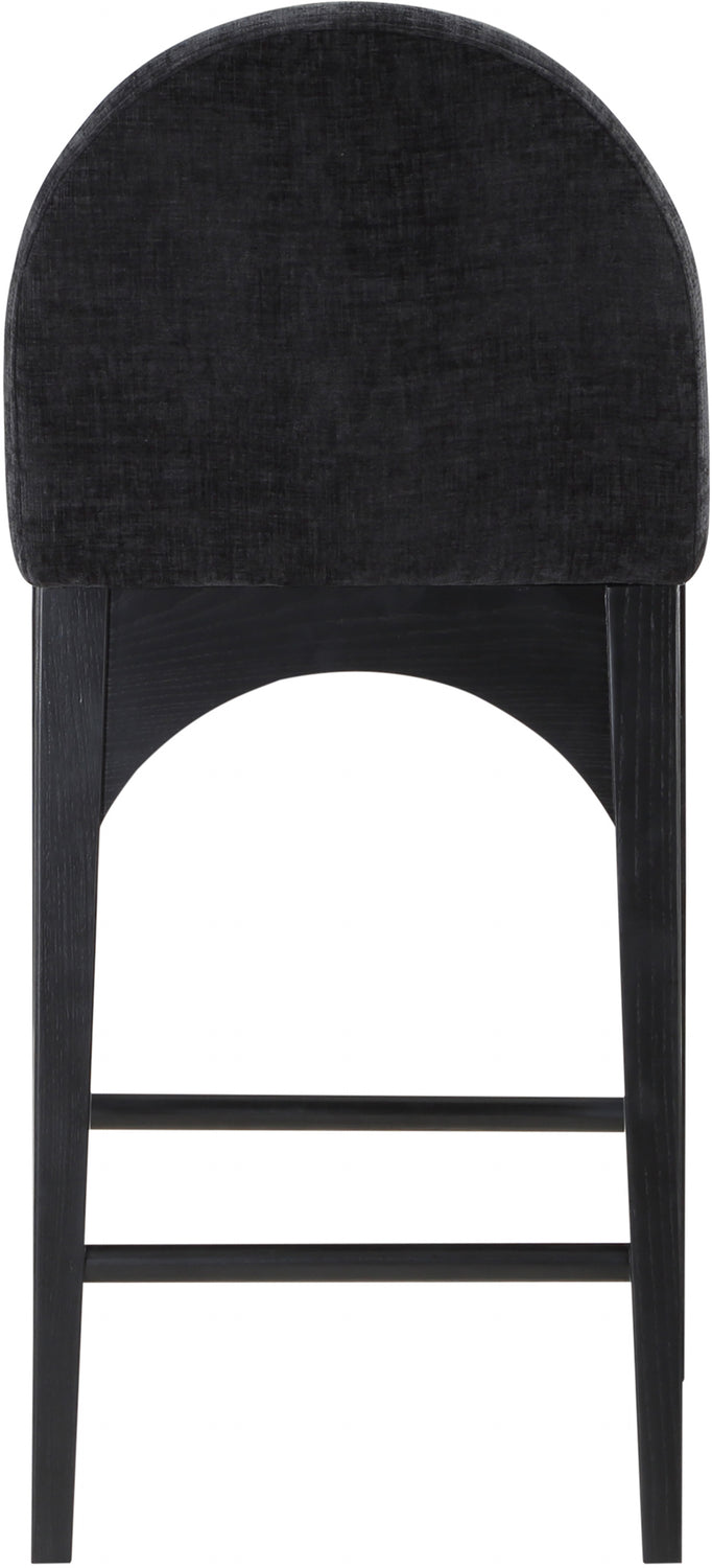 Waldorf Black Chenille Fabric Upholstered Counter Stool Set of 2