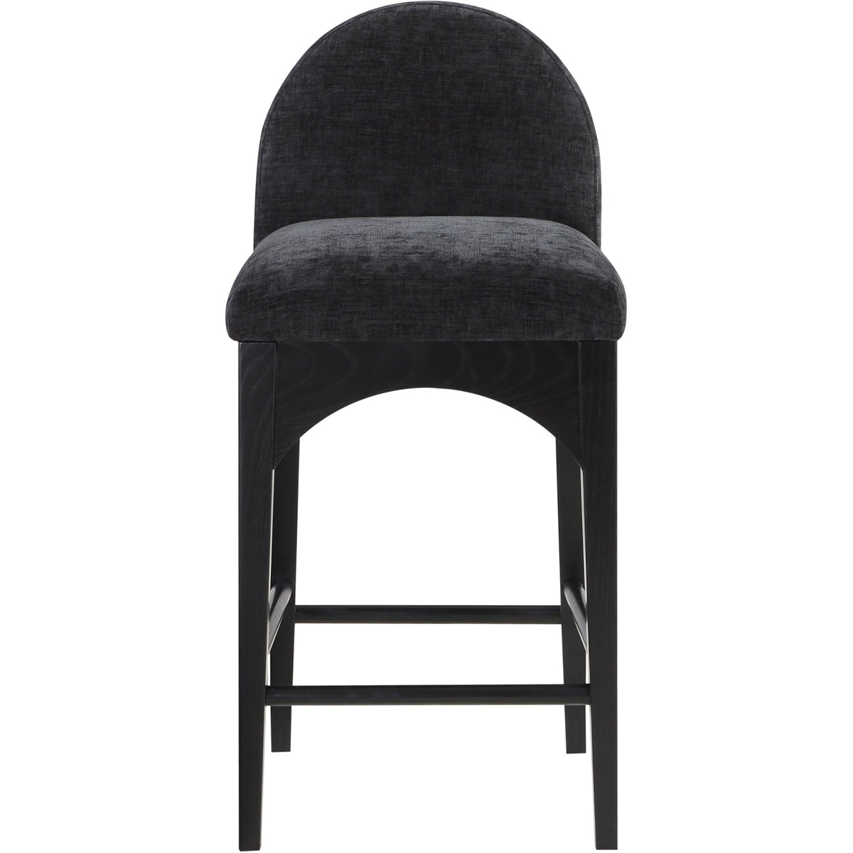Waldorf Black Chenille Fabric Upholstered Counter Stool Set of 2