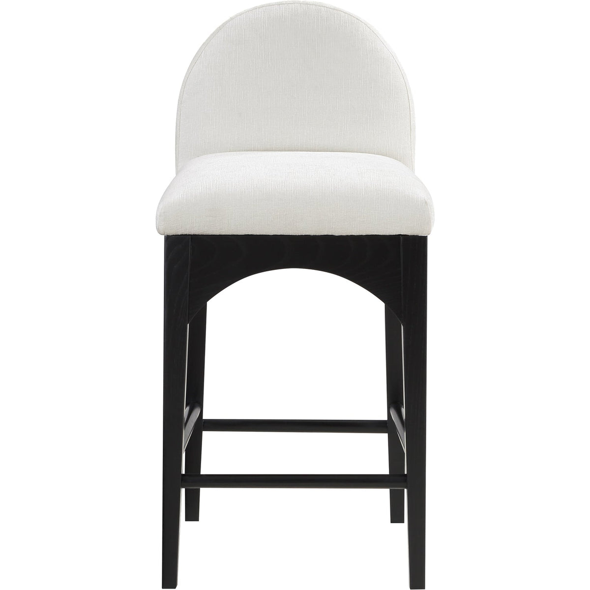 Waldorf Cream Chenille Fabric Upholstered Counter Stool Set of 2