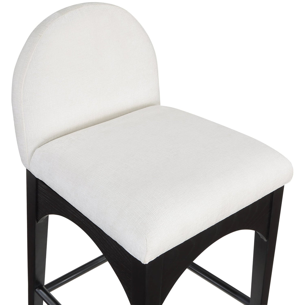 Waldorf Cream Chenille Fabric Upholstered Counter Stool Set of 2