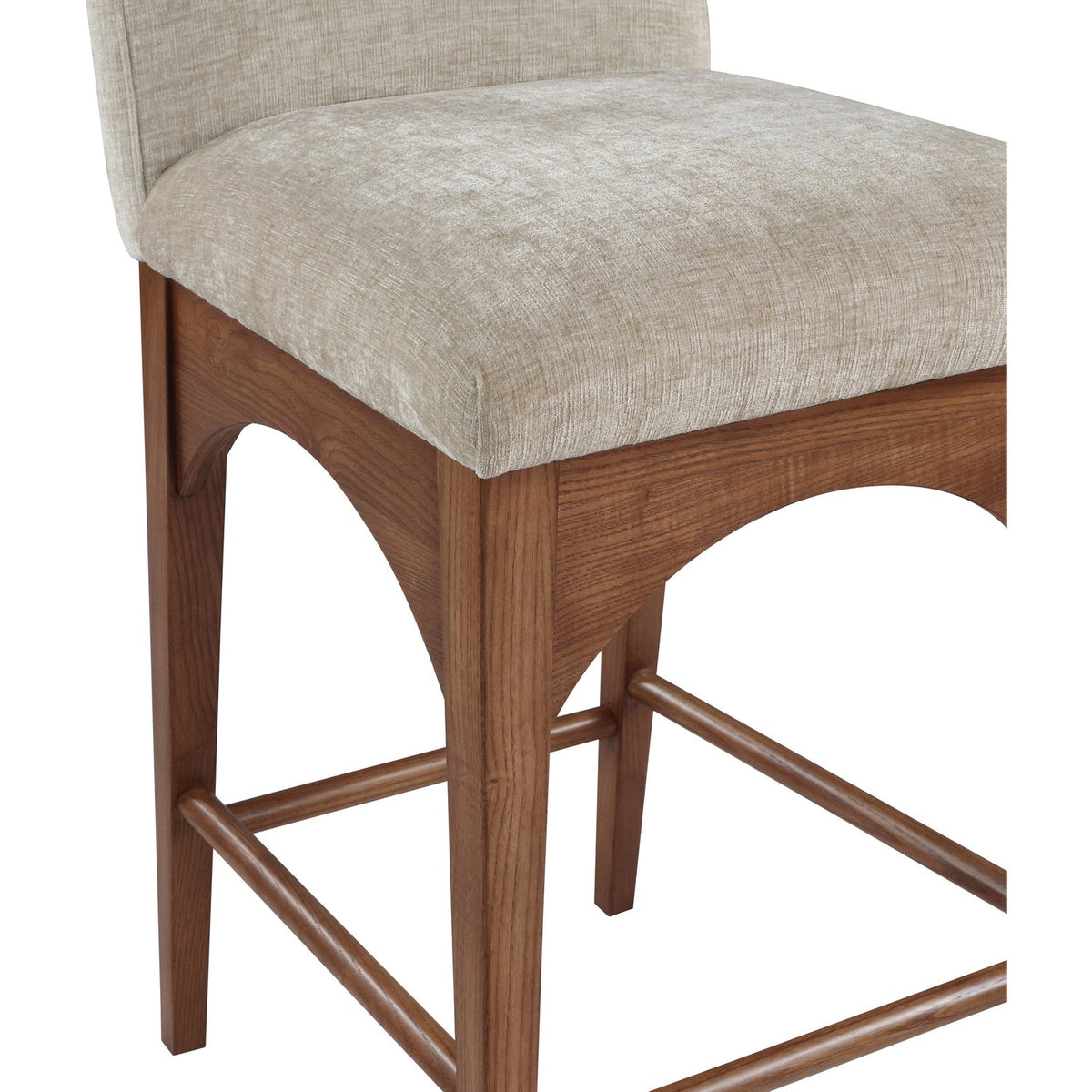 Waldorf Beige Chenille Fabric Upholstered Counter Stool Set of 2