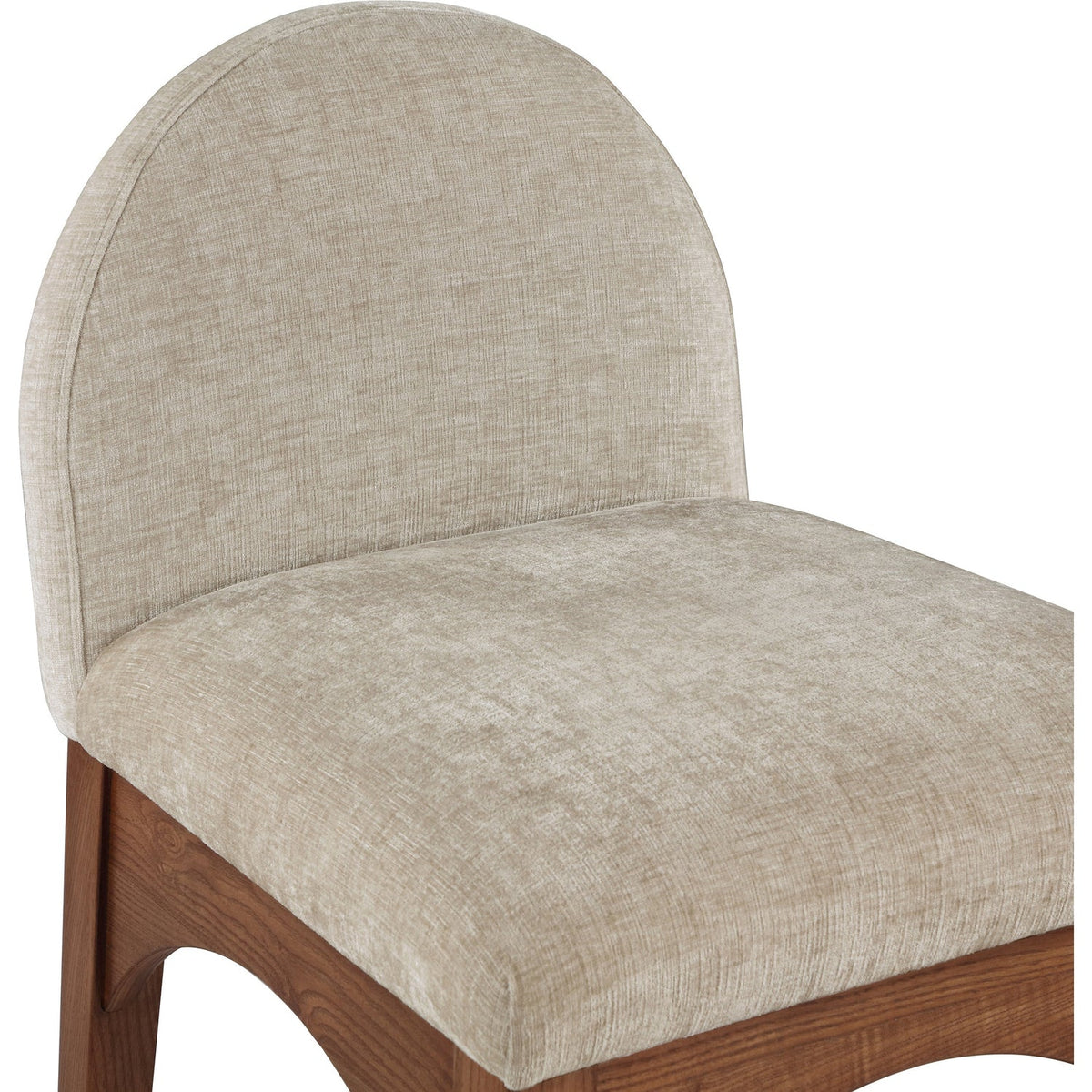 Waldorf Beige Chenille Fabric Upholstered Counter Stool Set of 2