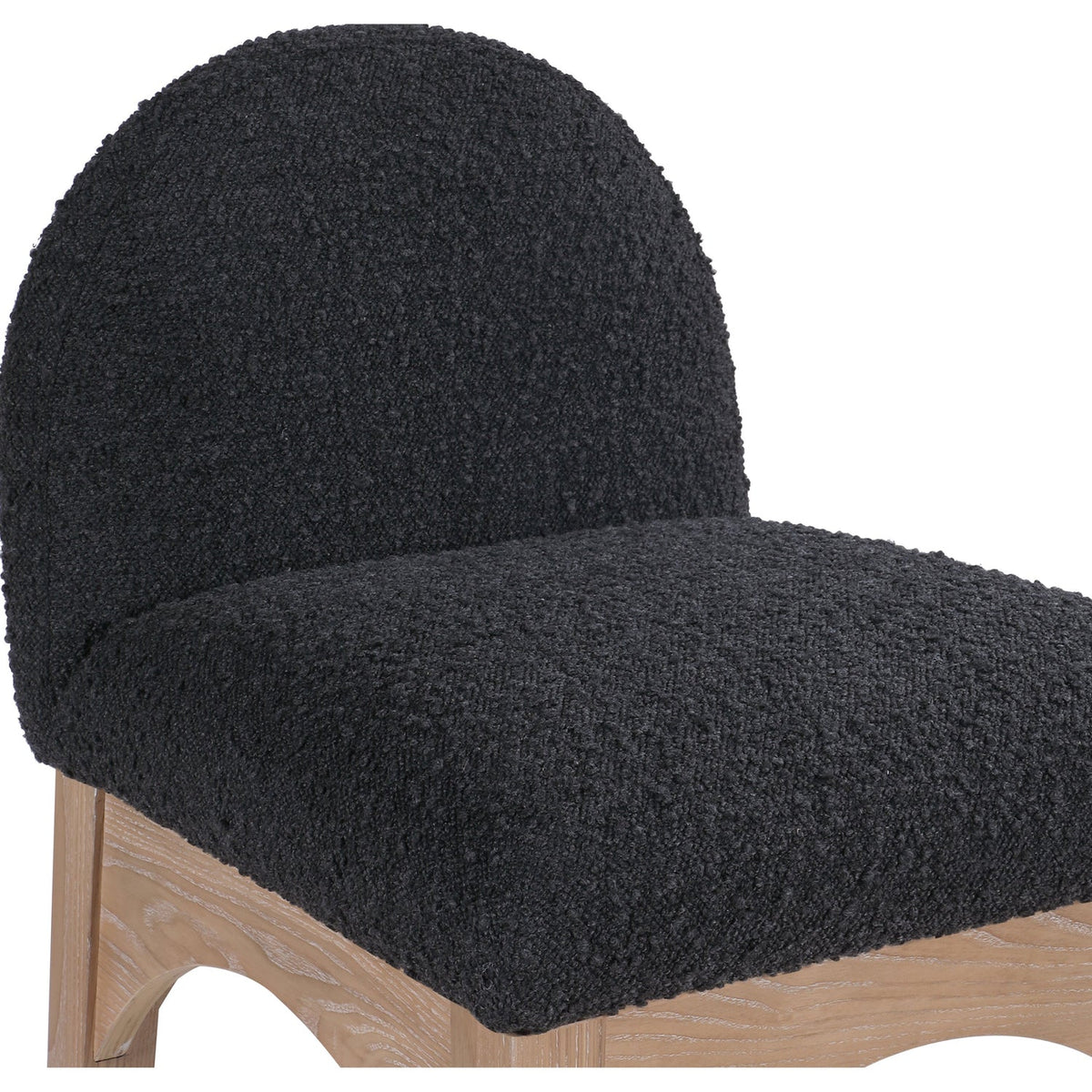 Waldorf Black Boucle Fabric Upholstered Counter Stool Set of 2
