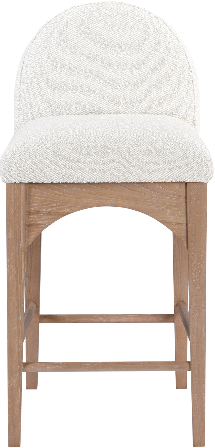 Waldorf Cream Boucle Fabric Upholstered Counter Stool Set of 2