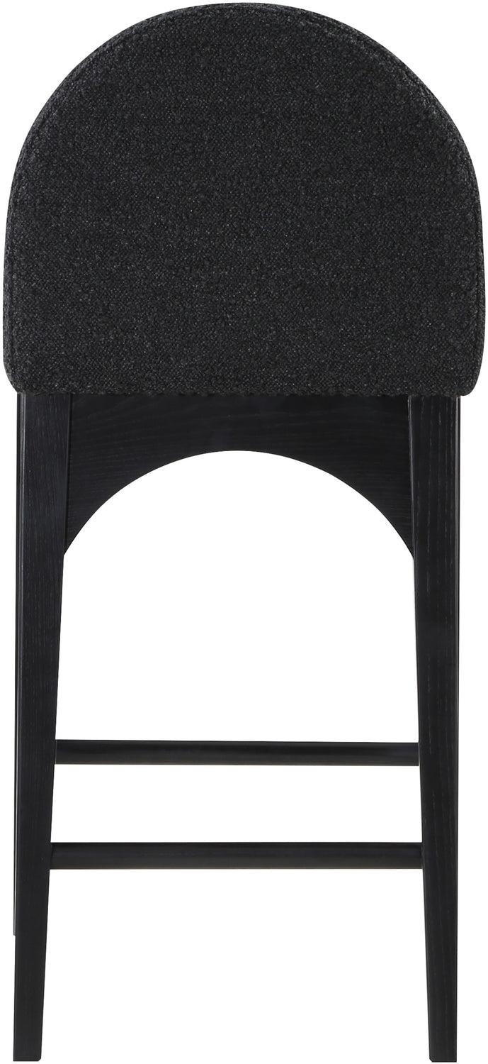Waldorf Black Boucle Fabric Upholstered Counter Stool Set of 2