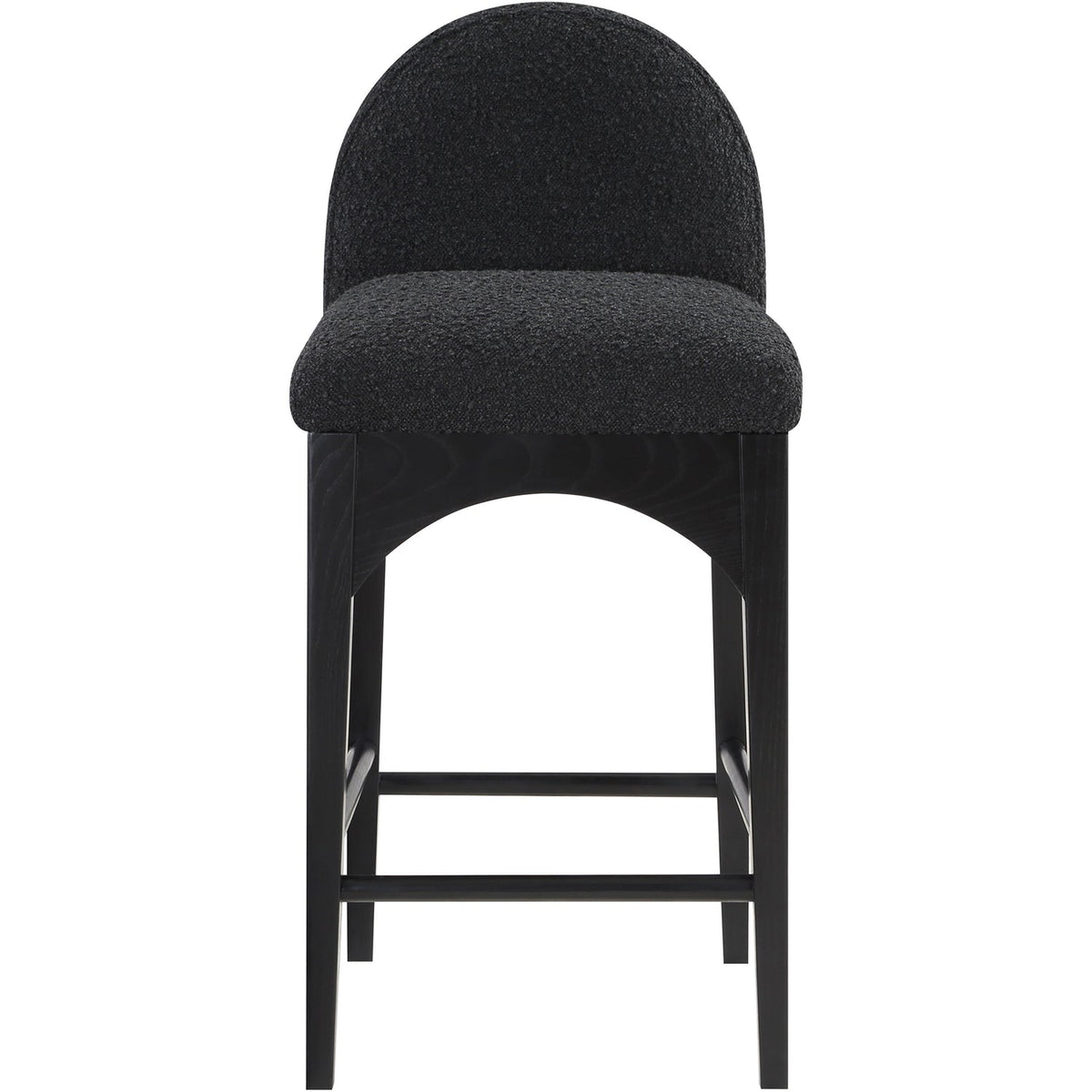 Waldorf Black Boucle Fabric Upholstered Counter Stool Set of 2