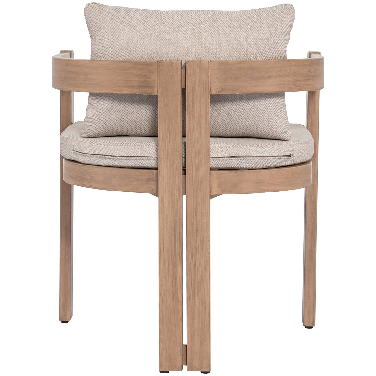 Newport Beige Water Resistant Fabric Upholstered Outdoor Patio Dining Chair