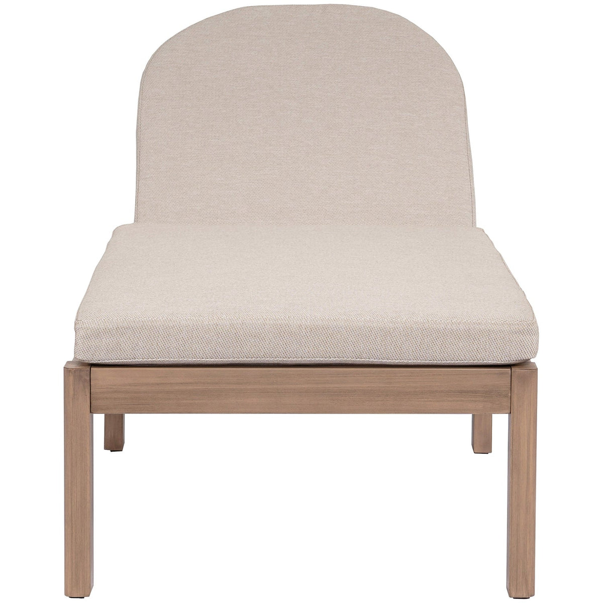 Newport Beige Water Resistant Fabric Upholstered Outdoor Patio Lounge Chair