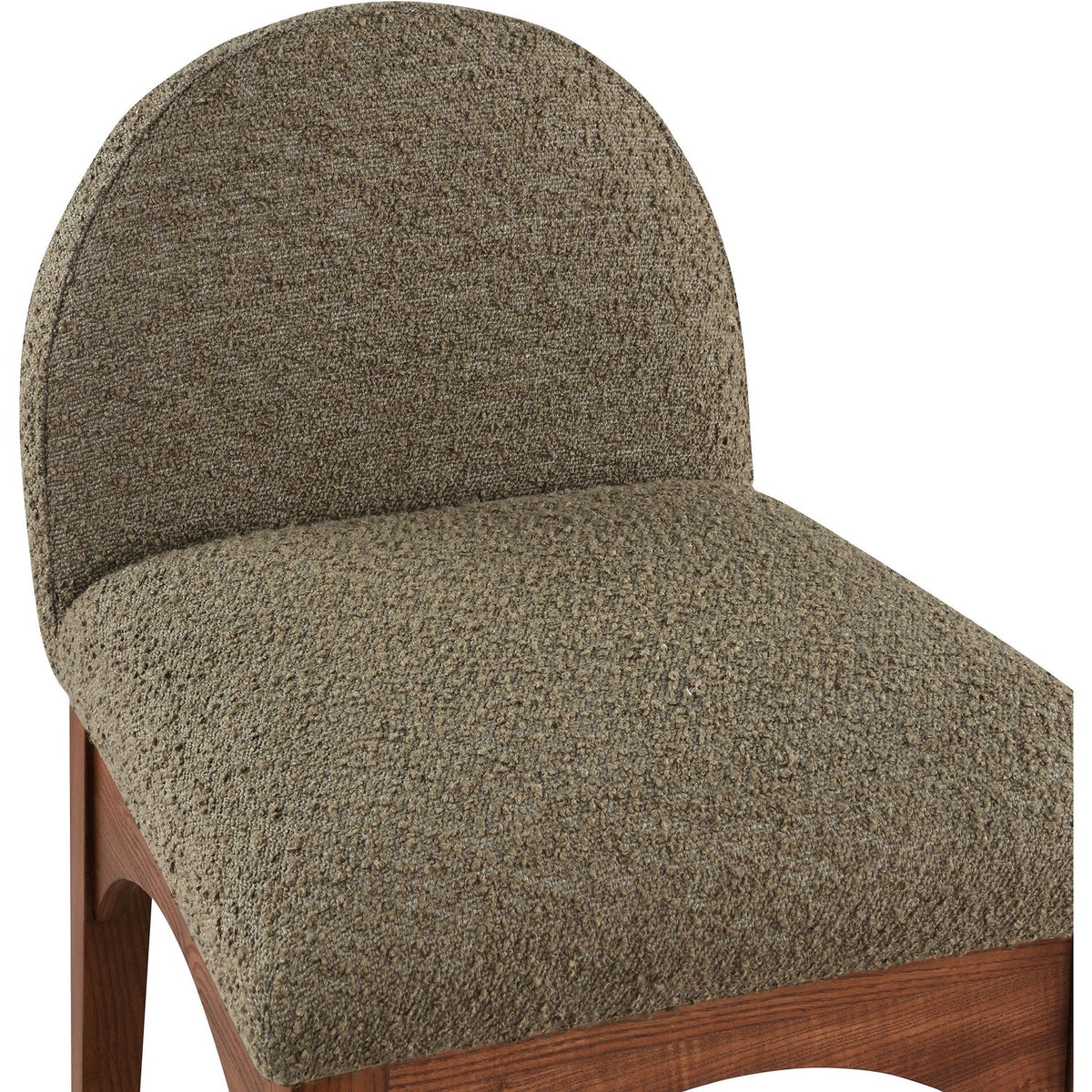 Waldorf Olive Boucle Fabric Upholstered Counter Stool Set of 2