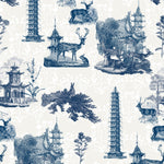 Mitchell Black Pagoda Toile Wallpaper