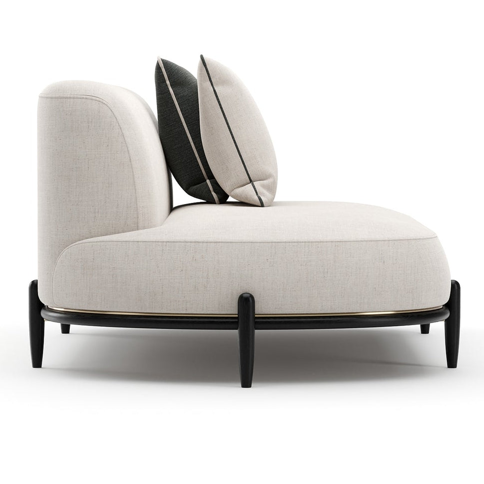 Caracole Madera Oatmeal Armless LAF Modular Bumper