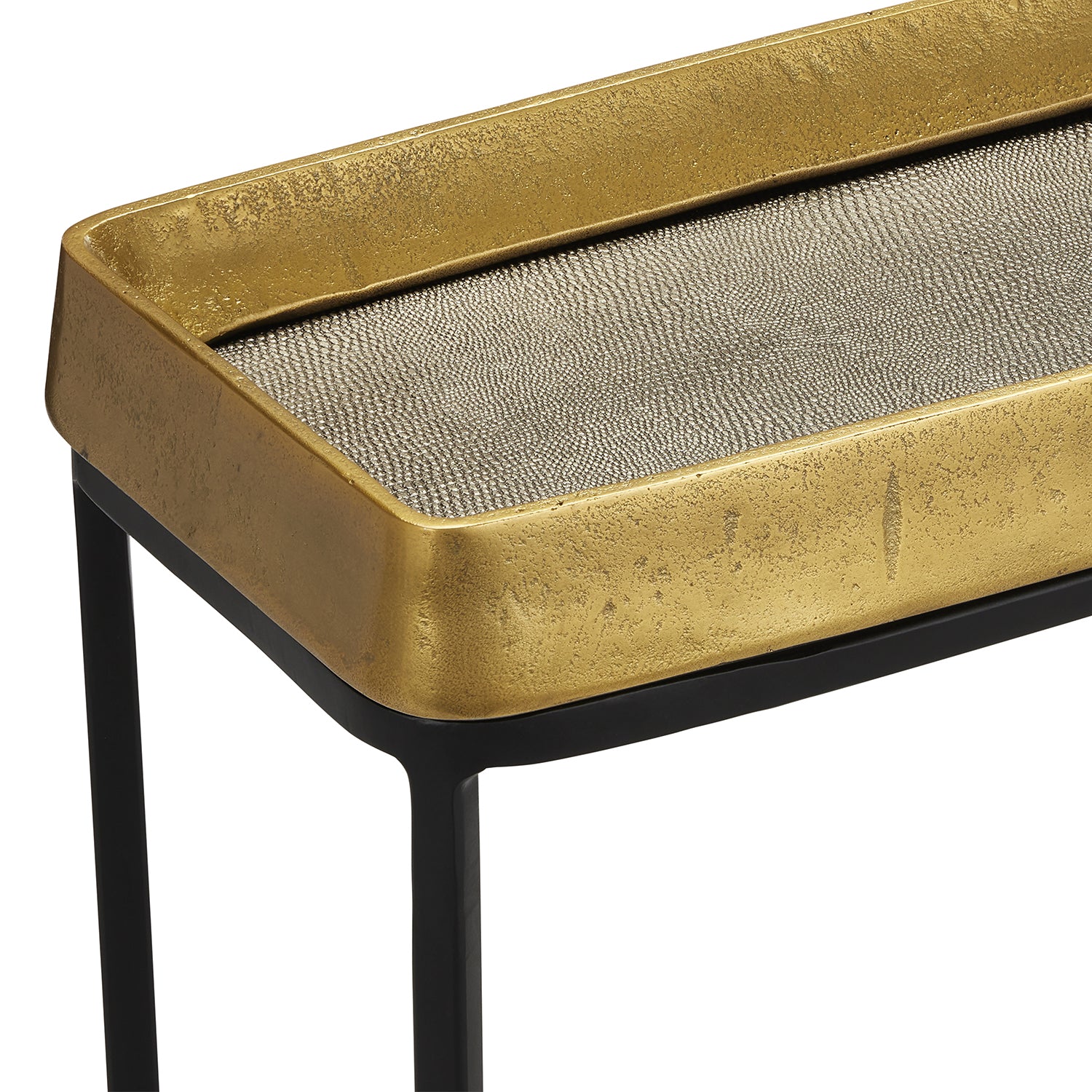 Currey & Co Tanay Brass Side Table