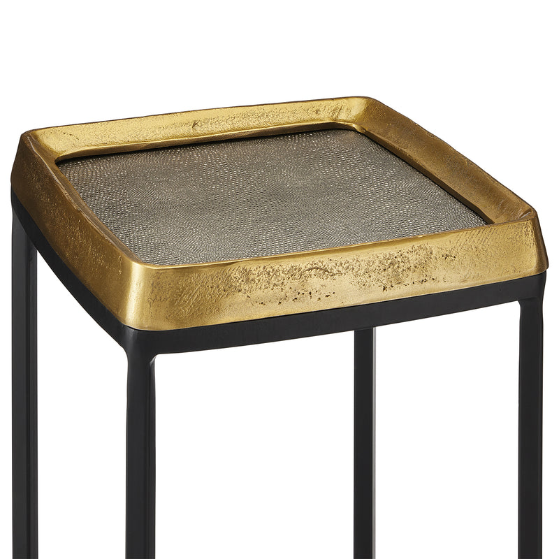 Currey & Co Tanay Brass Accent Table