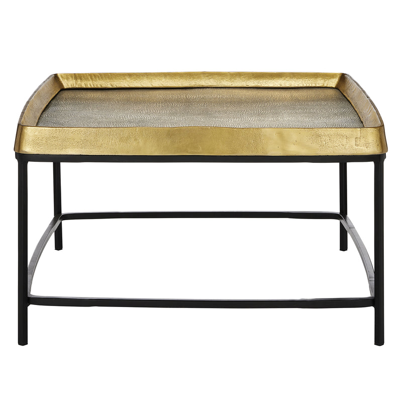 Currey & Co Tanay Brass Cocktail Table