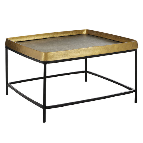 Currey & Co Tanay Brass Cocktail Table