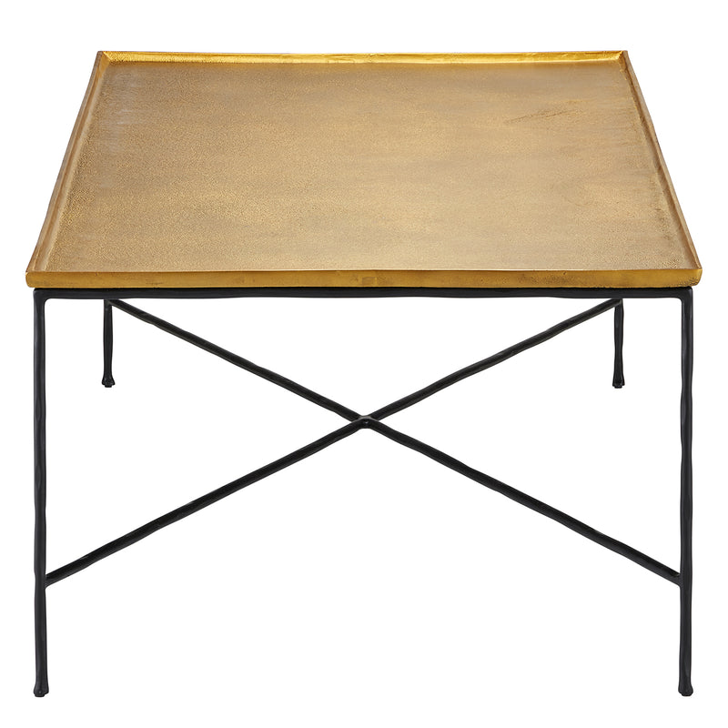 Currey & Co Boyles Brass Cocktail Table