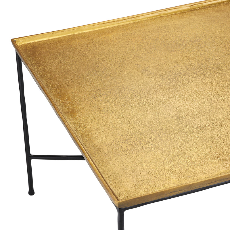 Currey & Co Boyles Brass Cocktail Table